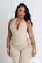 Kona Poplin Corset Halter Top